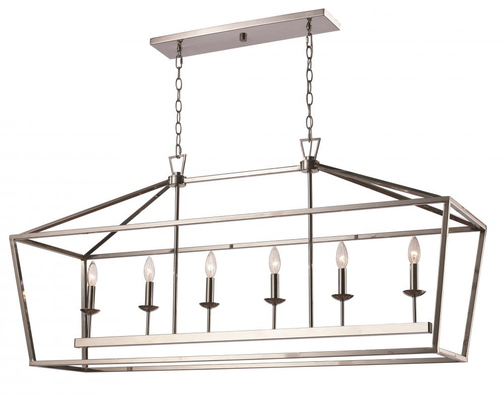 6LT PENDANT-XL-BIRD CAGE-PC